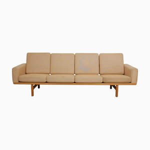 Canapé 4 Places GE-356 en Tissu Hallingdal par Hans Wegner, 1990s