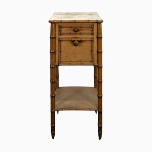 Vintage Bedside Table in Bamboo