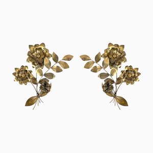 Lampade da parete in ottone di Hans Kögl, set di 2