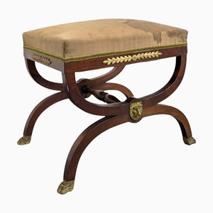 Empire Style Ottoman in Mahogany