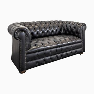 Chesterfield Two-Seater Leather Sofa