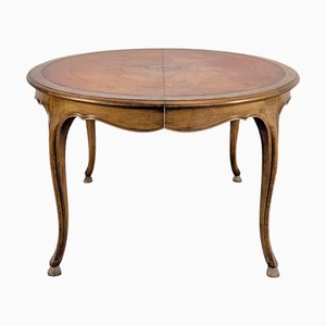 Louis XV Style Table with Leather Top