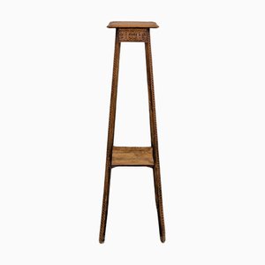 Wood Saddle Side Table