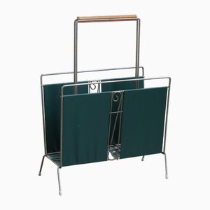 Teal Magazine Rack, 1950s