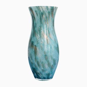 Blaue Vase aus Muranoglas