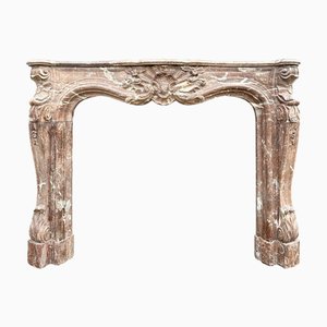 Large Antique Louis XV Marble Fireplace Mantel, 1780