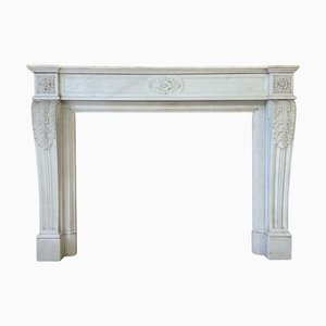 Statuary White Marble Fireplace Mantel, 1790