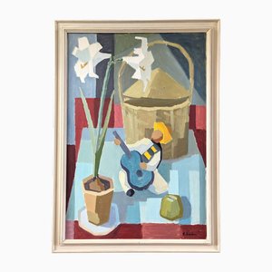 Serenade Still Life, Oil Painting, Framed