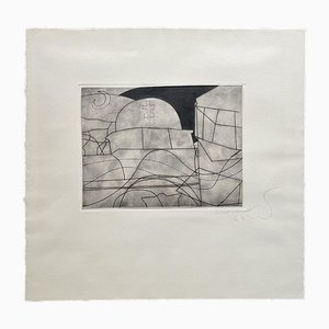 Ben Nicholson, Paros con variación de balcón con coloración a mano, 1965, Obra de arte en papel