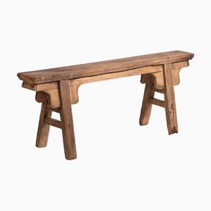 Antique Asian Wooden Bench, 1870