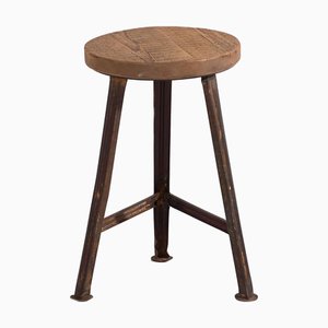 Runder Industrieller Hocker, 1950