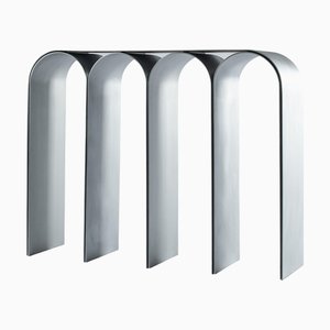 Silver Aluminum Console Table by Pietro Franceschini