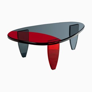 Candy Bicolore Red Coffee Table by Charly Bounan