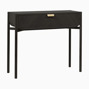 Black Stained Oak Marius Console Table by Harto
