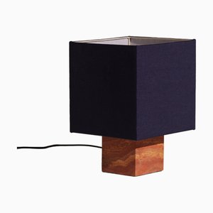 Lámpara de mesa Roma 1 pequeña de travertino en rojo de Nassi