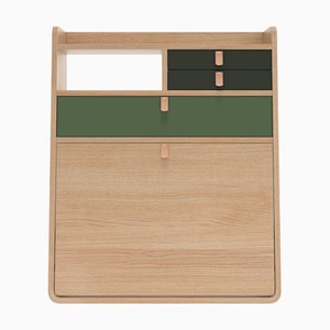 Sage Drawers Gaston Floating Writing Desk in Natural Oak by Harto