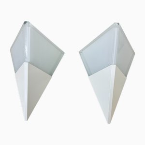 Appliques Murales en Verre de Glashütte Limburg, 1970s, Set de 2
