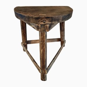 Taburete de taller francés de roble, años 20