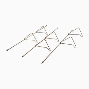 Fermalibri Royal in ottone di Poul Cadovius per Cado, Danimarca, anni '60, set di 3