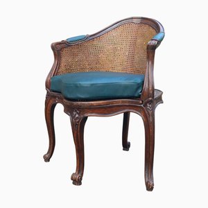 Louis XV Bürosessel aus Flechtwerk