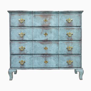 Commode à Tiroirs Baroque Scandinave en Chêne Peint, 1790s