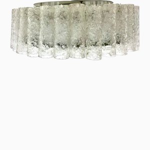 Plafonnier en Verre Givré de Doria Leuchten, 1960s