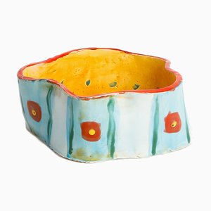 Abstract Bowl #3 with Stripes by Alfonso Reyes