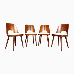 TON515 Stühle aus Nussholz von Oswald Haerdtl, 1960er, 4er Set