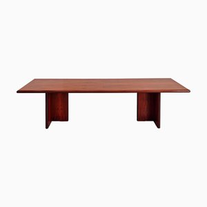 Large Vintage Walnut Rectangular Table, 1970s