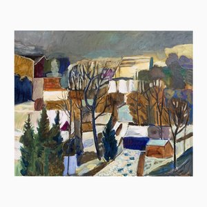 Marek Niedojadlo-Cichonski, Graue Landschaft, 2025, Öl auf Leinwand
