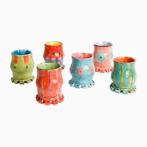 Sangria Glass Set Mix #1 by Alfonso Reyes, Set of 6