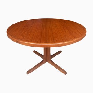 Mesa de comedor de pedestal extensible, años 60