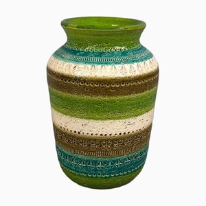 Multicolored Layered Ceramic Vase by Aldo Londi Bitossi, 1960s
