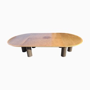 Large Extendable Walnut Root Conference Table by Tobia Scarpa for Maxalto, 1980s
