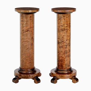 Guéridons Art Déco en Bouleau, 1930, Set de 2