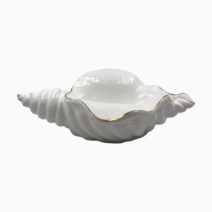 Große Hollywood Regency Keramik Muschelskulptur, Italien, 1970er