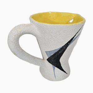 Ceramic Pitcher with Abstract Patterns by Jacques Sagan, Vallauris, 1960s