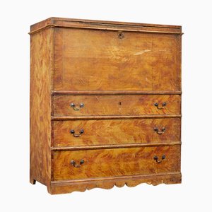 Escritorio sueco antiguo de pino pintado, 1870