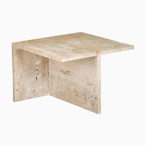 Mesa auxiliar Gianna de travertino de Marmo Lusso