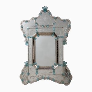 Spiegel aus geätztem Muranoglas von Ongaro e Fuga, Italien, 1960er