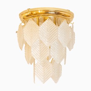 Murano Glass Chandelier with Hexagonal Leafs, Italy, 1960s