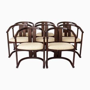 Sillas de comedor Mid-Century modernas de madera de Casala, años 70. Juego de 8