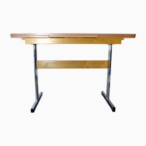 Vintage Chrome Extendable Dining Table, 1970s