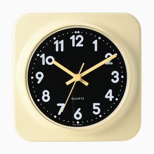 Horloge Murale Vintage Dyna Time Space Age - Plexiglass Transparent - Années 1970