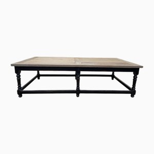 Louis XV Coffee Table in Oak and Black