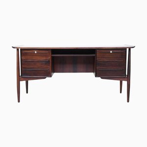 Symmetric Writing Desk in Rosewood attributed to Arne Vodder for H.P. Hansen, Denmark, 1960s