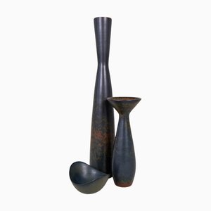 Mid-Century Modern Vases by C. H. Stålhane for Rörstrand, Sweden, 1950s, Set of 3