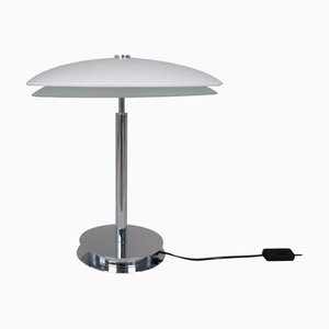 Lampe de Bureau Tris Space Age en Verre avec Socle en Chrome de Fontana Arte, Italie, 2000