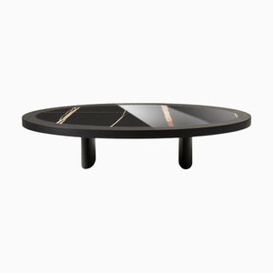 Schwarz gebeizter Couchtisch aus Eschenholz von Charlotte Perriand für Cassina