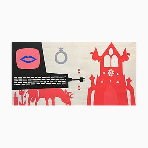 Alexandre Schaller, Cathedral, Acrylic on Canvas, 1996